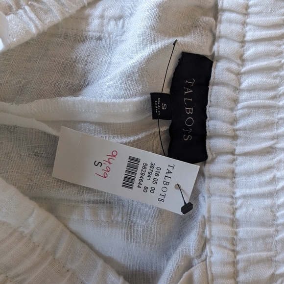 Linen Pull on Ankle Pants - Picture 2 of 4